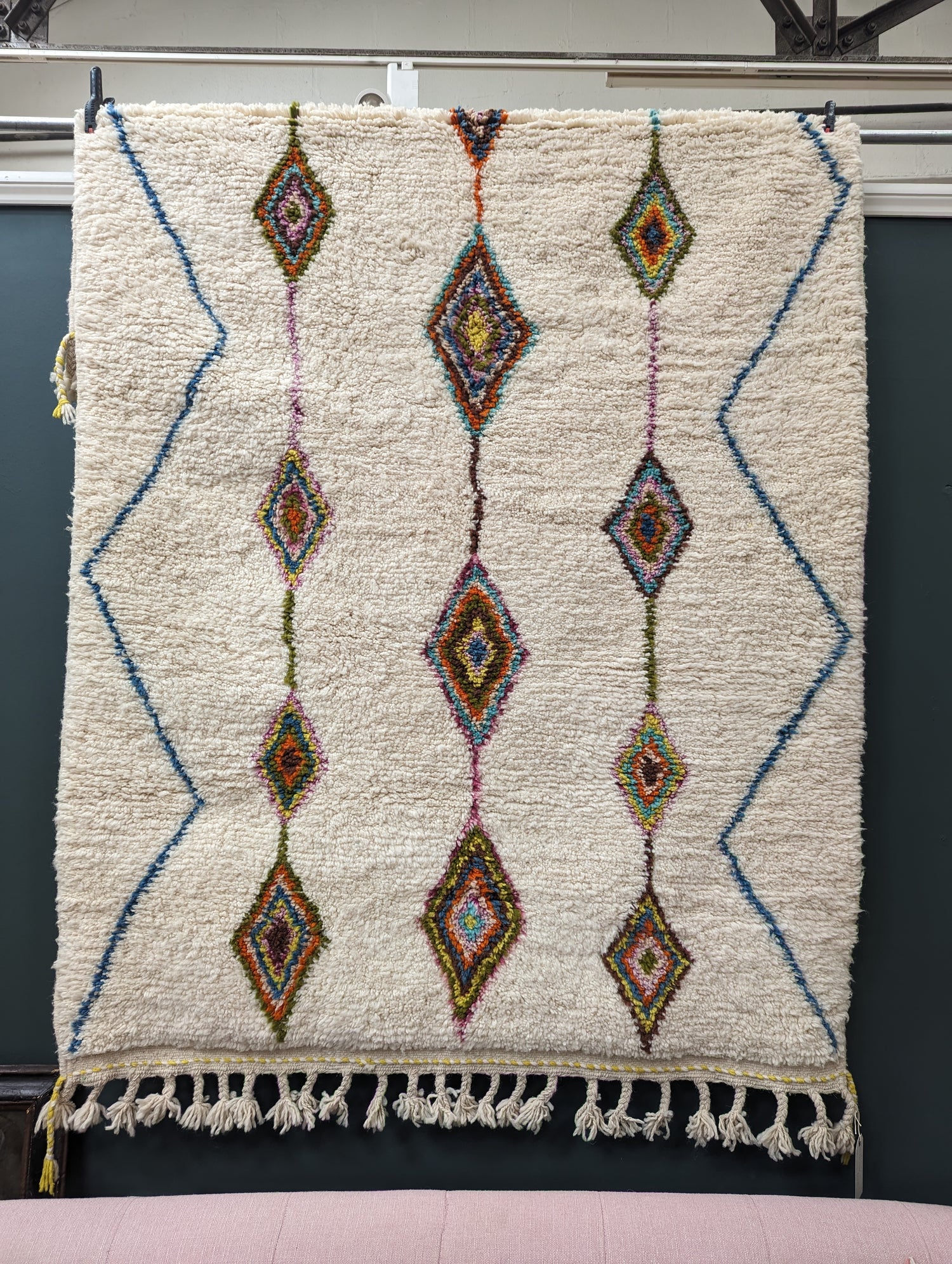 "Spectrum" Large Contemporary Beni Ourain Rug