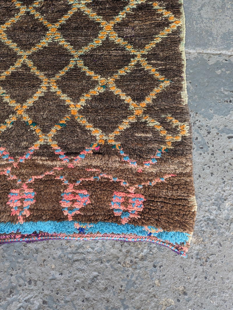 "Moleskin Beehive" Antique Azilal Runner RUAZ011