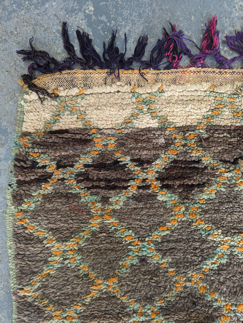 "Moleskin Beehive" Antique Azilal Runner RUAZ011