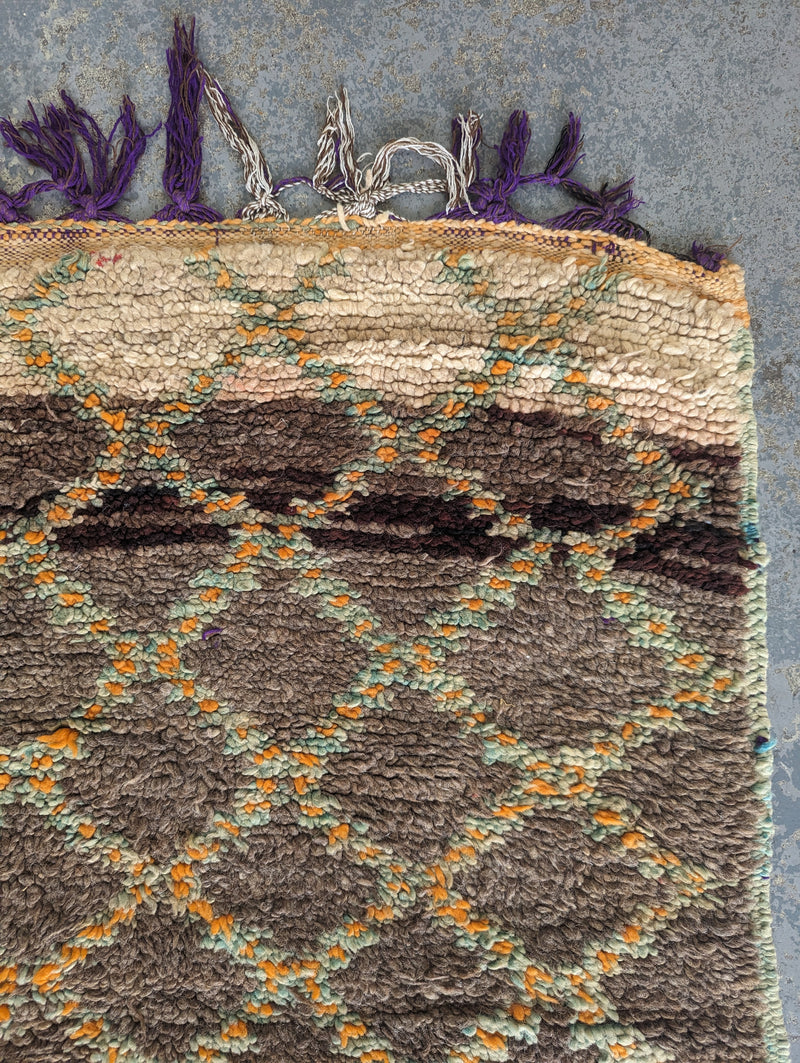 "Moleskin Beehive" Antique Azilal Runner RUAZ011