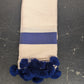 'Fez' Pompom 'Fouttas' Saharan Blue Hammam Towel - BL-HT-001