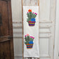 Hand Tufted Pom Pom Blanket - Cactus Flower BLPP126