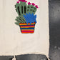 Hand Tufted Pom Pom Blanket - Cactus Flower BLPP126
