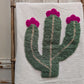 Hand Tufted Pom Pom Blanket - Cactus Flower BLPP123