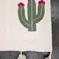 Hand Tufted Pom Pom Blanket - Cactus Flower BLPP123