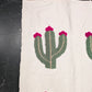 Hand Tufted Pom Pom Blanket - Cactus Flower BLPP123