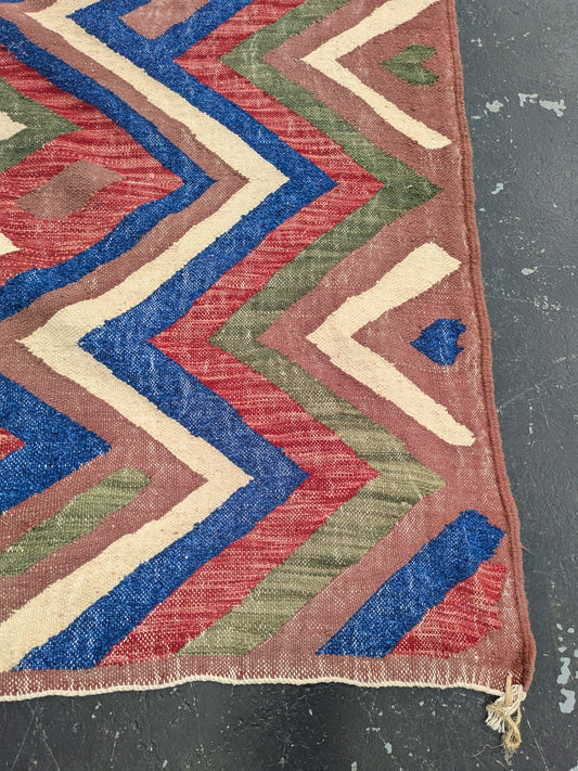 "Atlas Echo" Vintage Kilim Beni Ourain Rug RUBO086