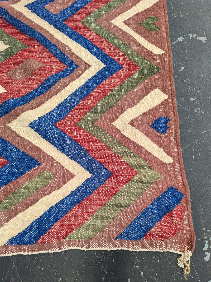 "Atlas Echo" Vintage Kilim Beni Ourain Rug RUBO086