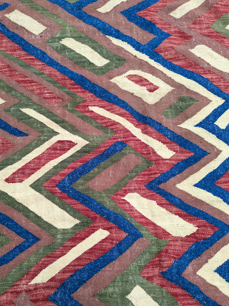 "Atlas Echo" Vintage Kilim Beni Ourain Rug RUBO086