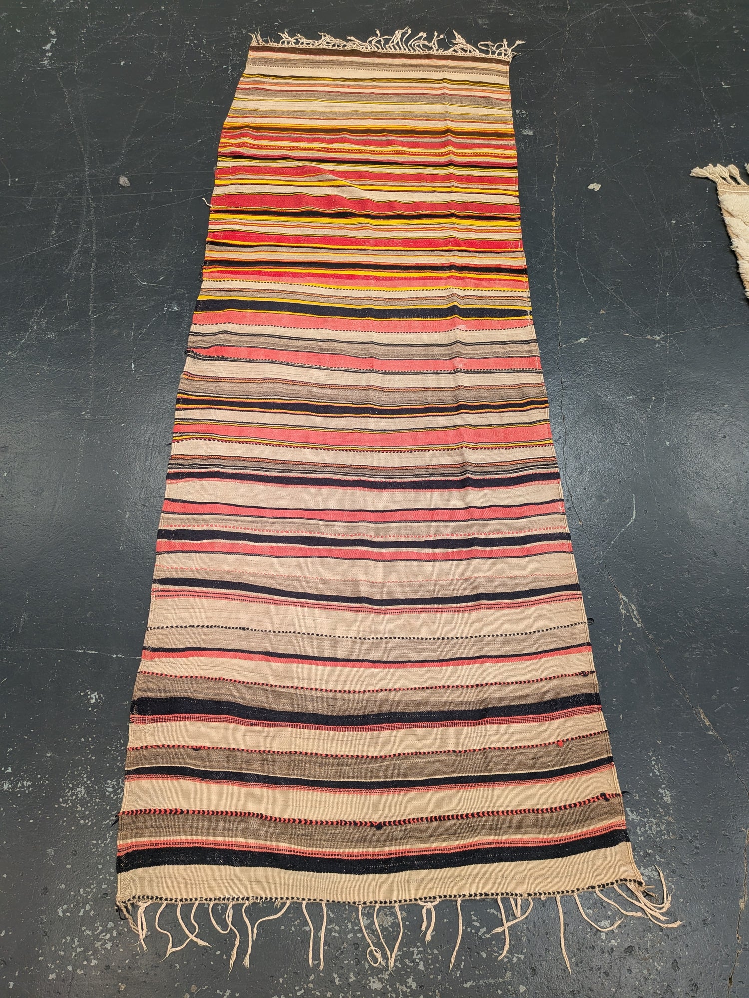 "Sunset Caravan" SB038 Vintage Moroccan Blanket