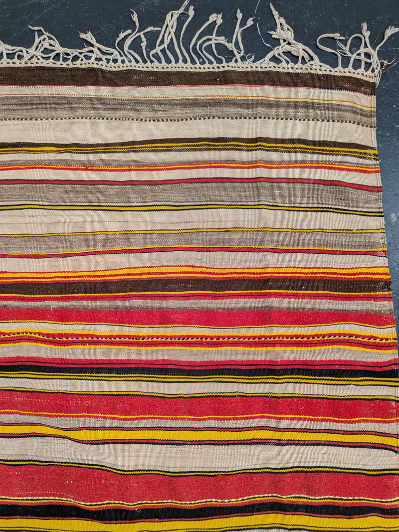 "Sunset Caravan" SB038 Vintage Moroccan Blanket