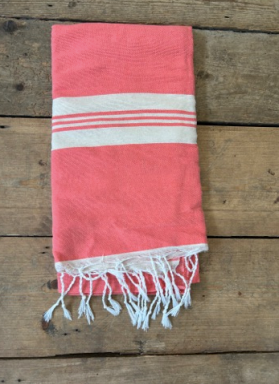 'Kaouki' Hammam Towel - Coral BLHT005