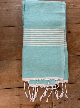 'Kaouki' Hammam Towel - Mint/White BLHT006