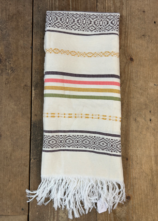 'Zaineb' Hammam Towel - multi jacquard stripe 2 BLHT009