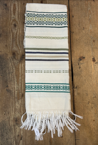 'Zaineb' Hammam Towel - teal jacquard BLHT010
