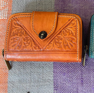 Hand Tooled Leather Purse - CL-BG-004