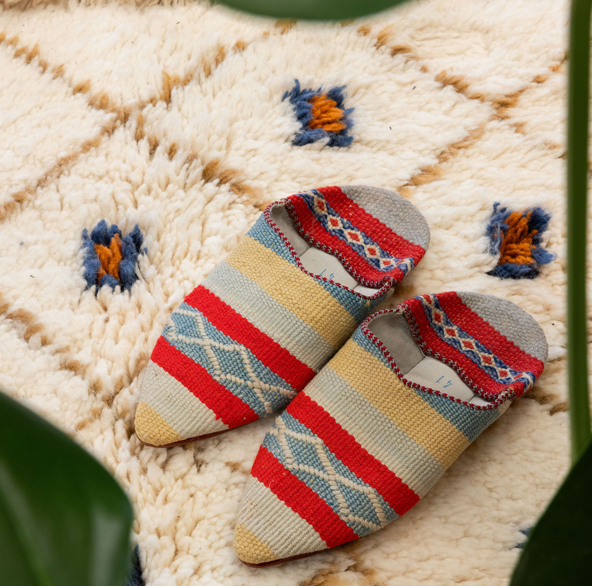 Handwoven Stripe Mule Slippers SP011