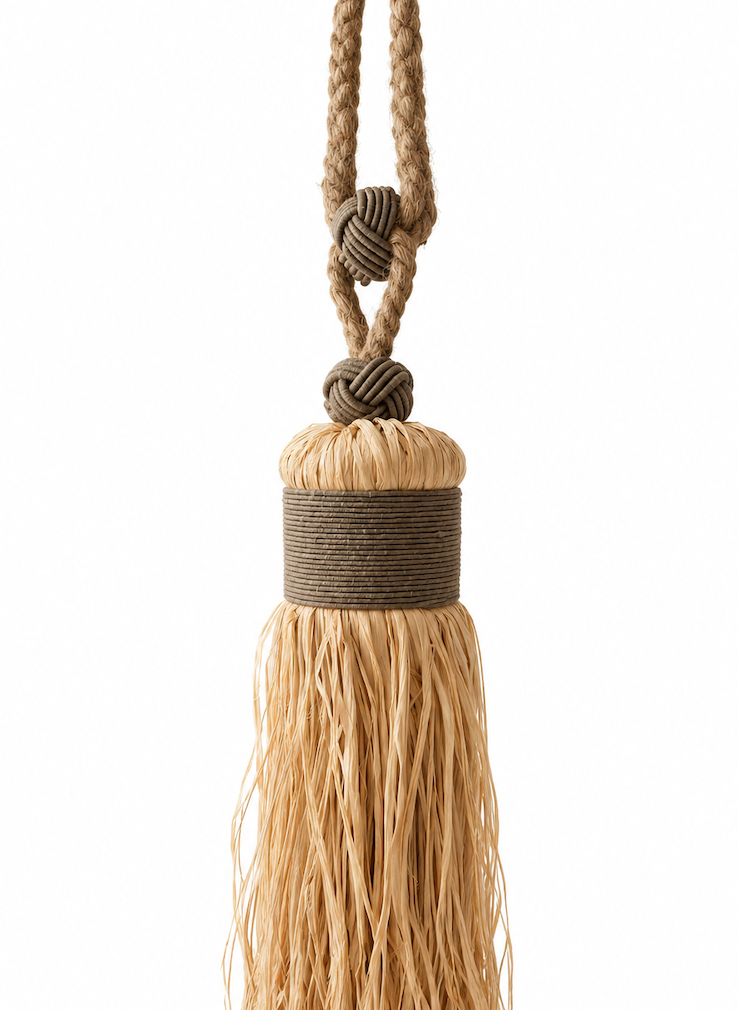 Long Jute Curtain Tieback Tassels HWTA010