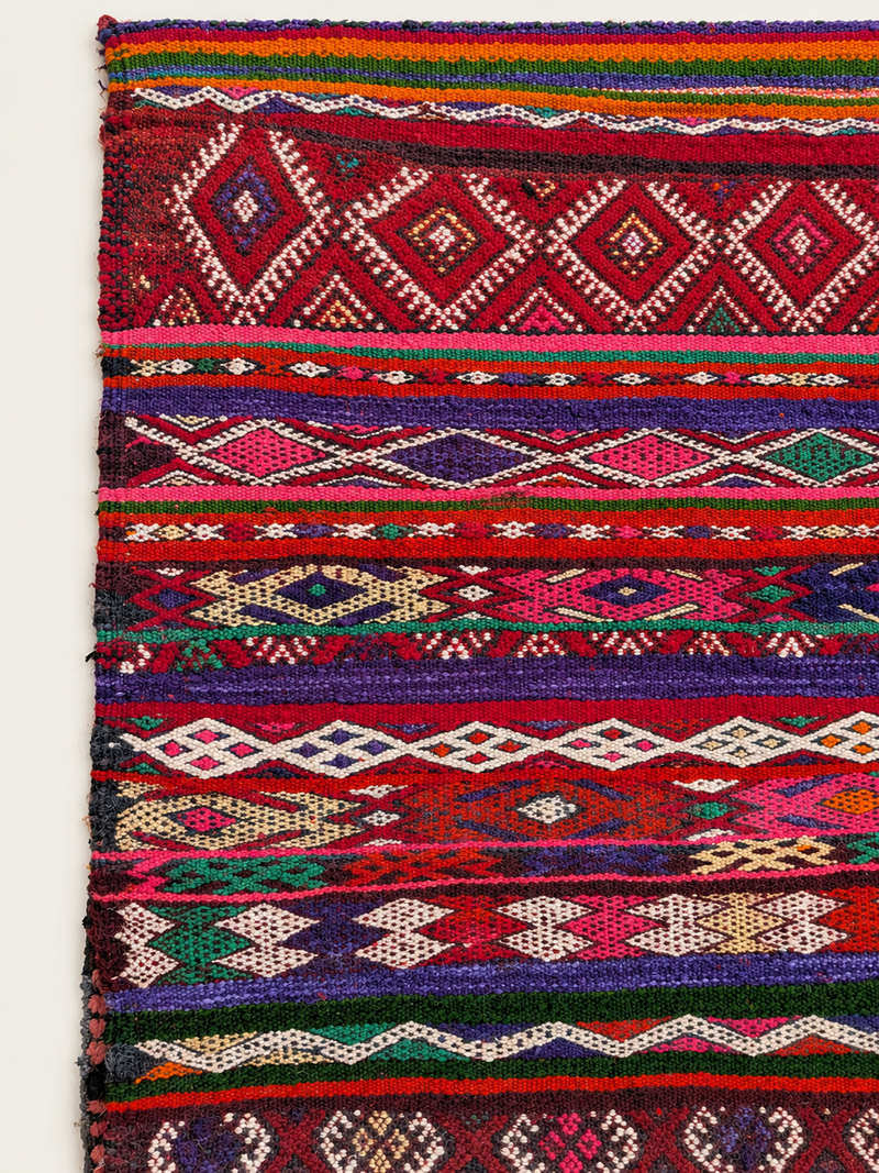 ‘Crimson Caravan’ Vintage Zanafi Rug RUZF10