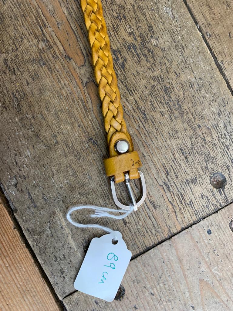 Yellow Plaited Belt CLBT009