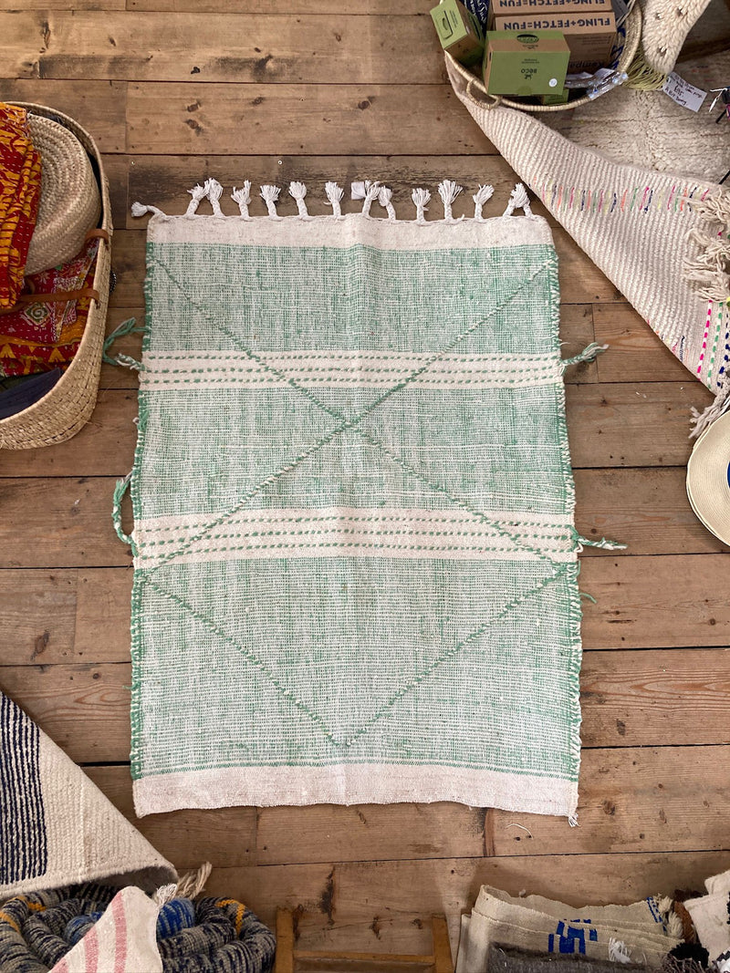 Mint & Beige Beni Ourain Flatweave Kilim RUBO008