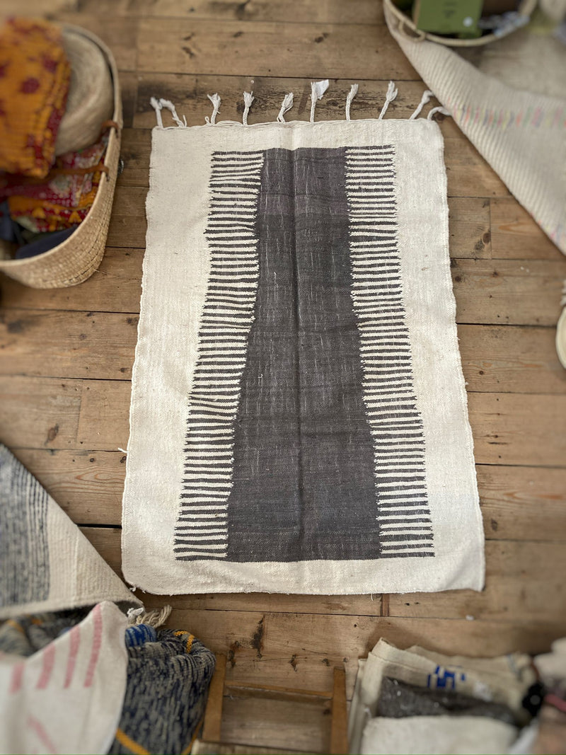 Vegetable Dye Flatweave Kilim - Kohl (small) RUKM005