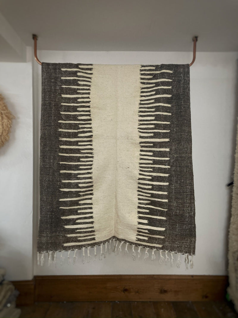 Vegetable Dye Flatweave Kilim - Kohl (large) RUKM007