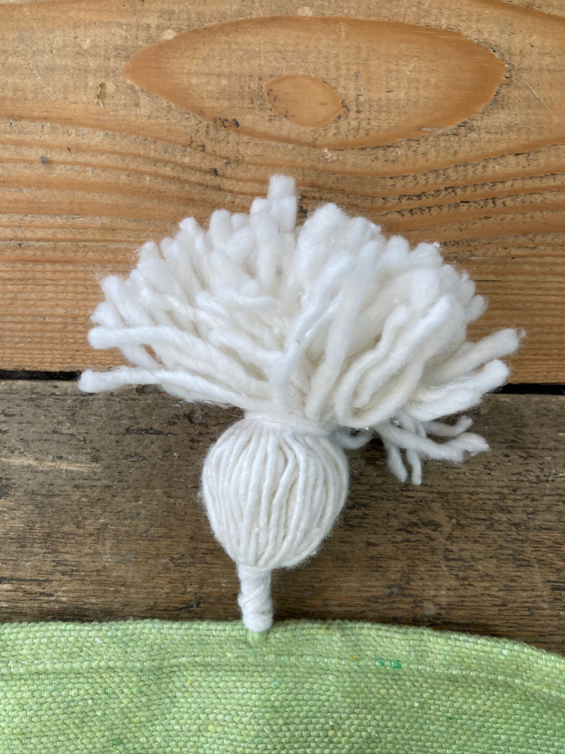 Lime Striped Saharan Pompom Blanket BLPP002