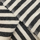 Black Striped Saharan Pompom Blanket BP104