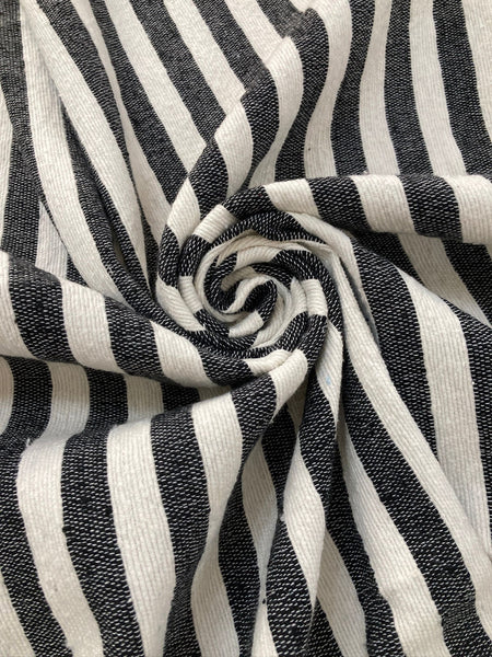 Black Striped Saharan Pompom Blanket