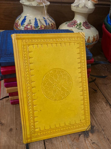 Handmade Embossed Leather Notebook