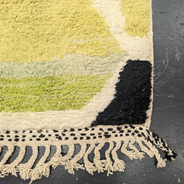 "Get in Lime" Large Contemporary Beni Ourain Rug
