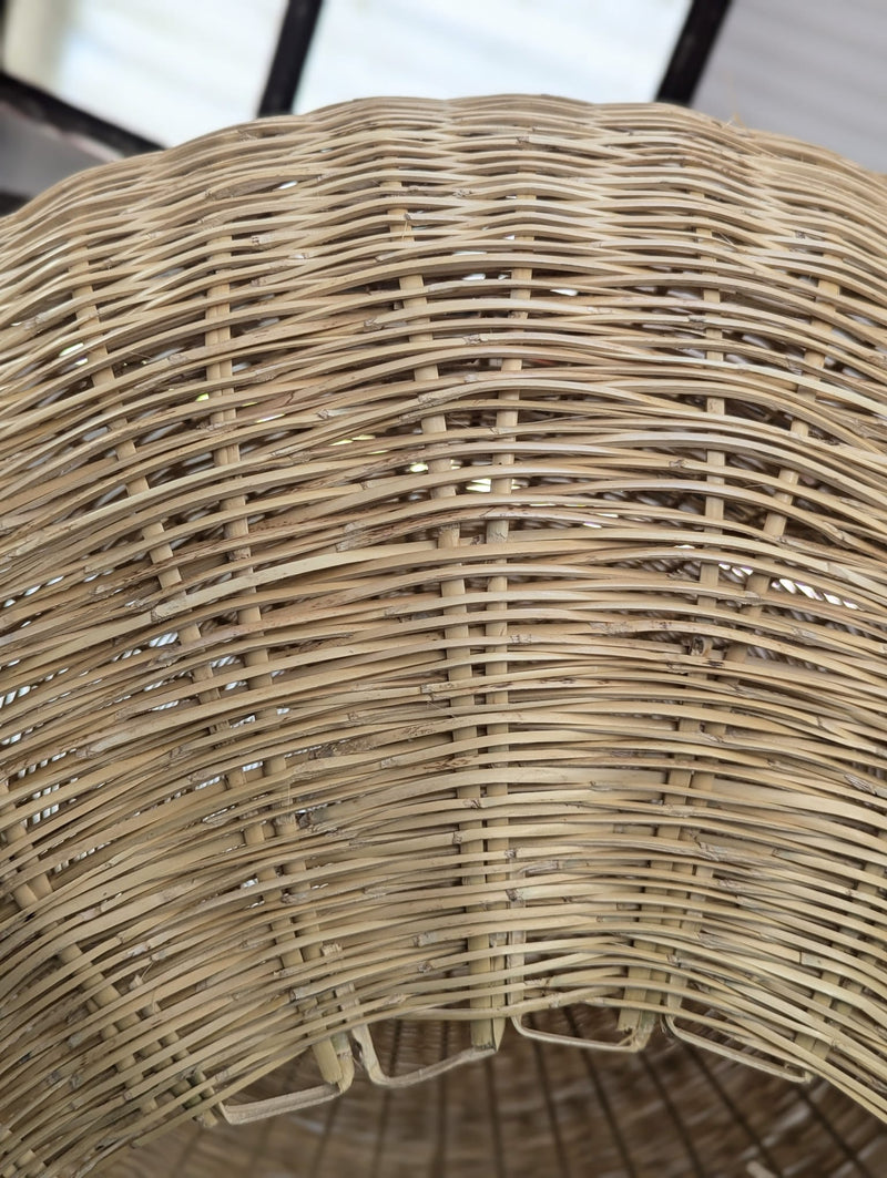 ‘Teardrop Pod’ woven wicker lampshade HWLS006