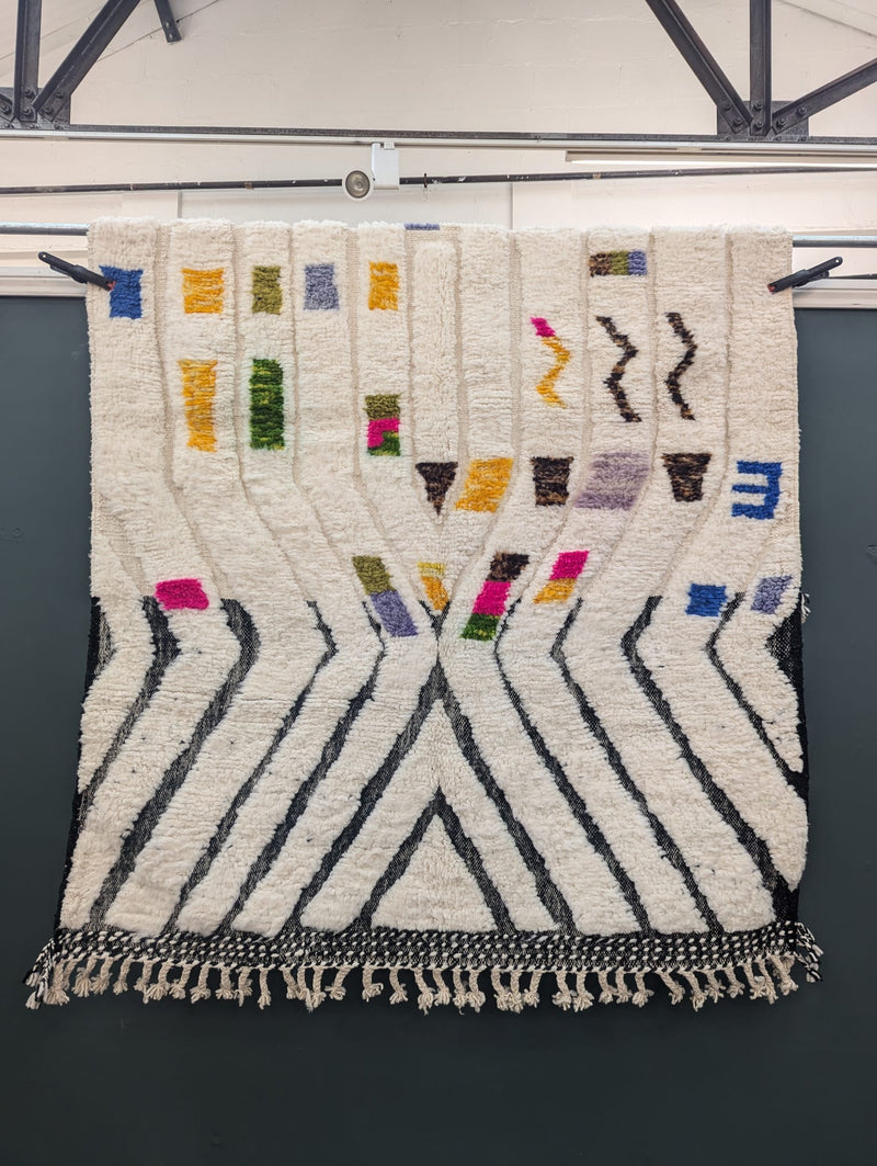 "Neon Pop" Large Contemporary Beni Ourain Rug RUBO021