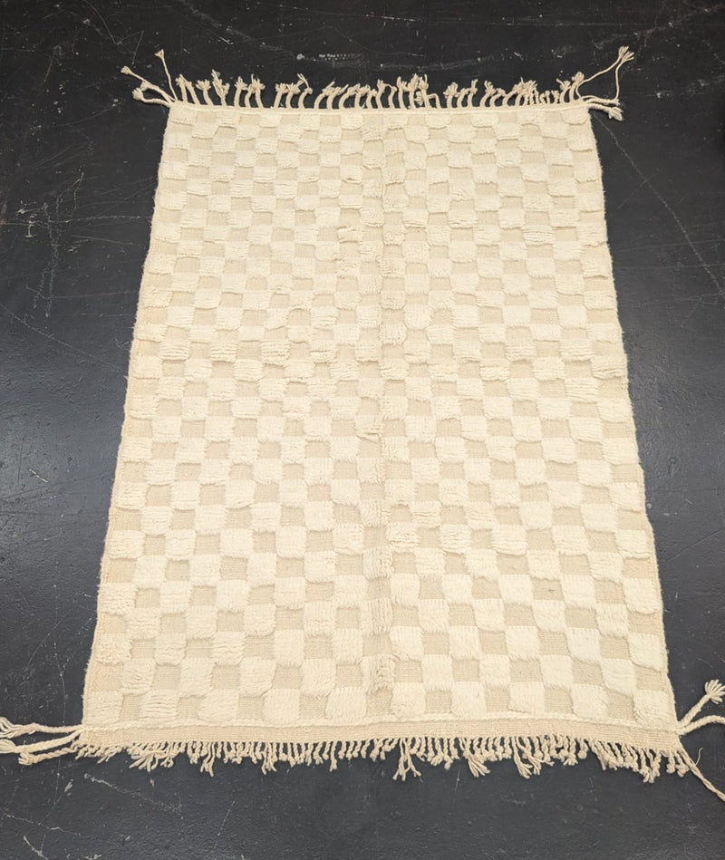 'Check Relief' Contemporary Beni Ourain - Large RUBO023