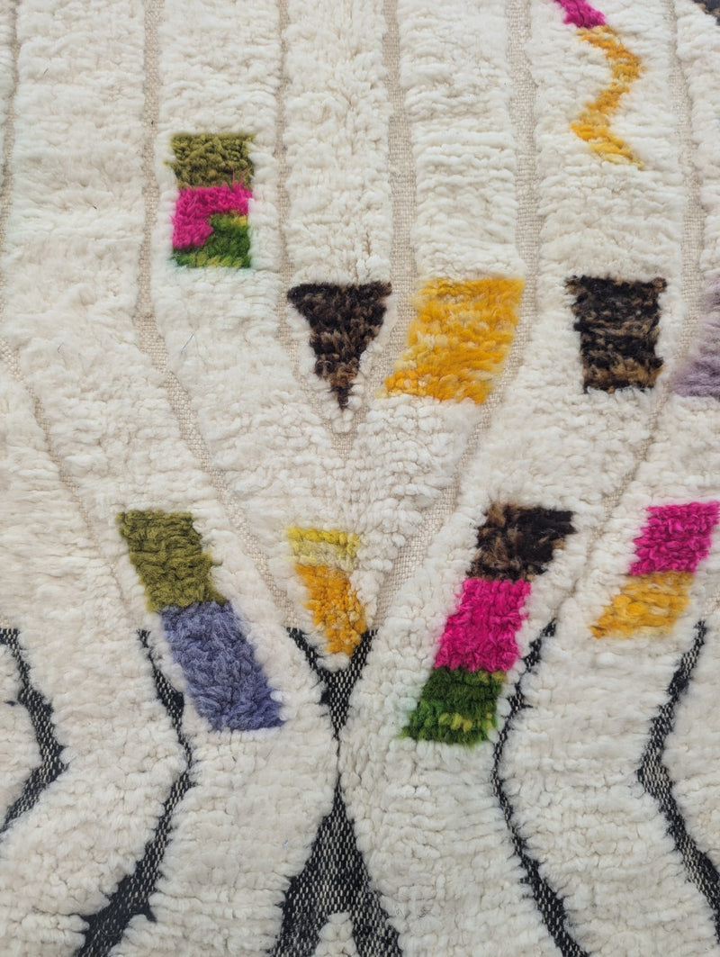 "Neon Pop" Large Contemporary Beni Ourain Rug RUBO021