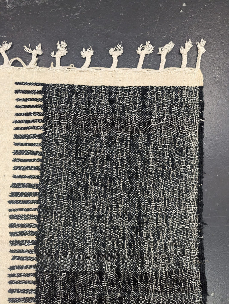 Vegetable Dye Flatweave Kilim - Black (Large) RUKM011