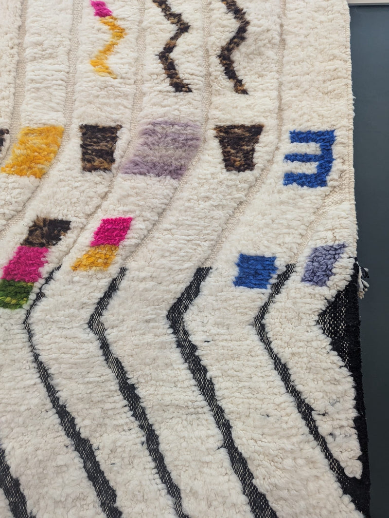 "Neon Pop" Large Contemporary Beni Ourain Rug RUBO021