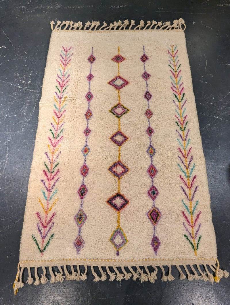 "Spectrum Feathers" Large Contemporary Beni Ourain Rug RUBO024