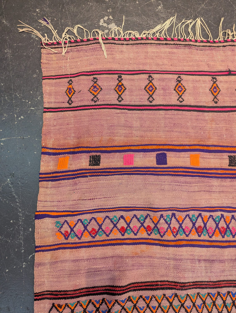 "Neon Berries" 1970's Saharan Zanafi Rug RUKM022