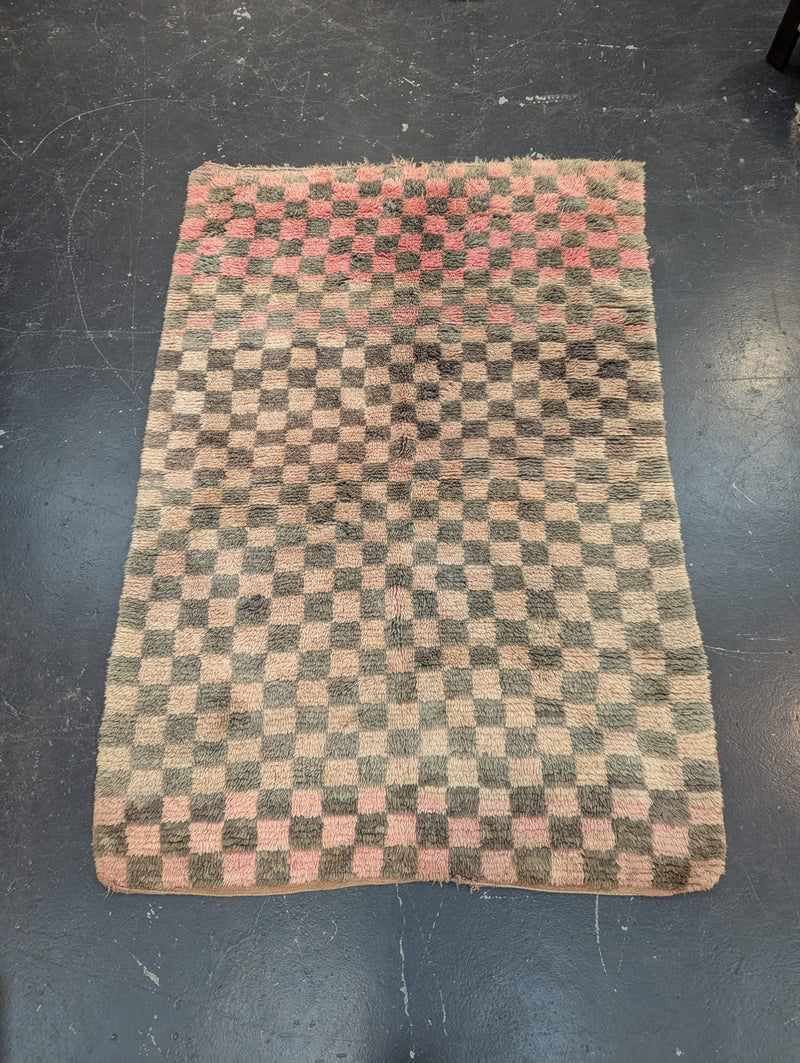 Checkerboard Antique Azilal Rug RUAZ014