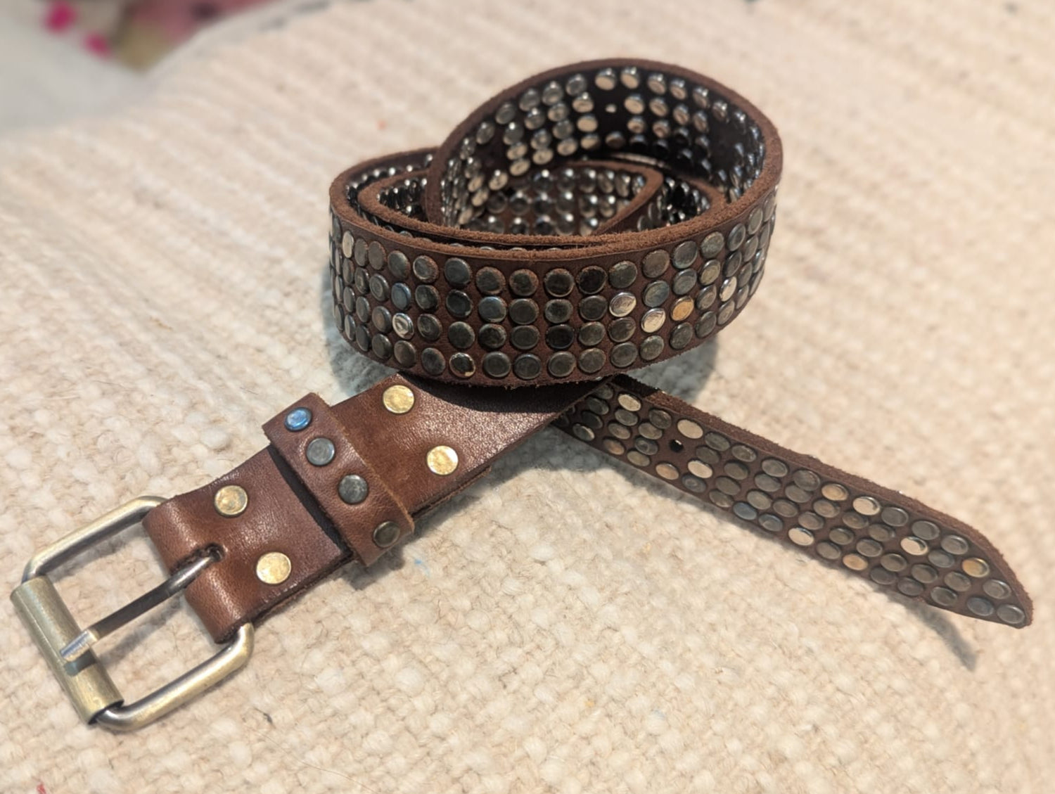 Light Brown 5 Stud Belt