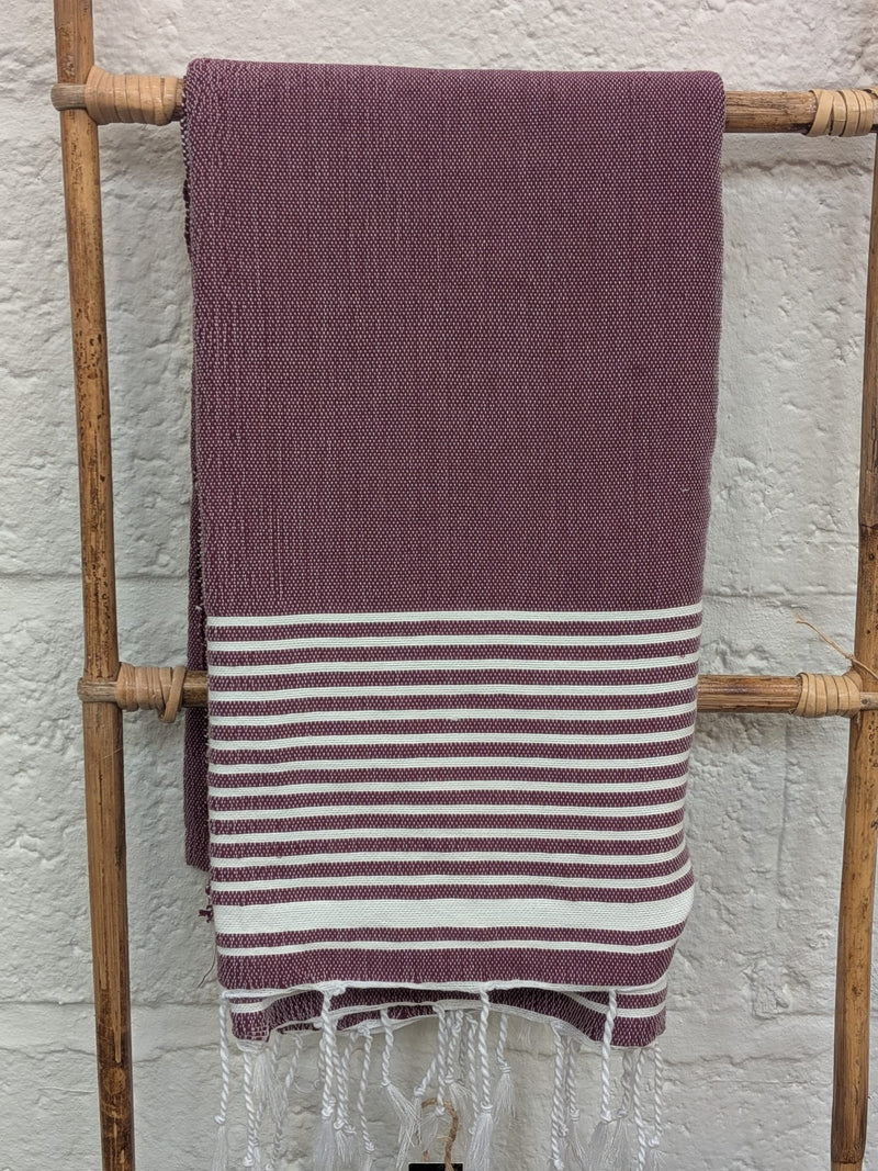 'Kaouki' Hammam Towel - Burgundy BLHT013