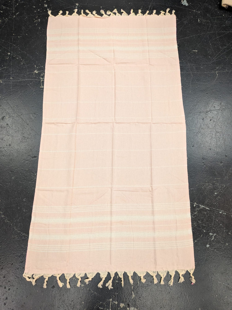 'Choukri' Hammam Towel - Soft Pink/Cream  BLHT019