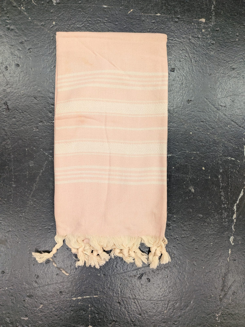 'Choukri' Hammam Towel - Soft Pink/Cream  BLHT019