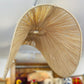 Handwoven raffia lampshade with metal frame HWLS017