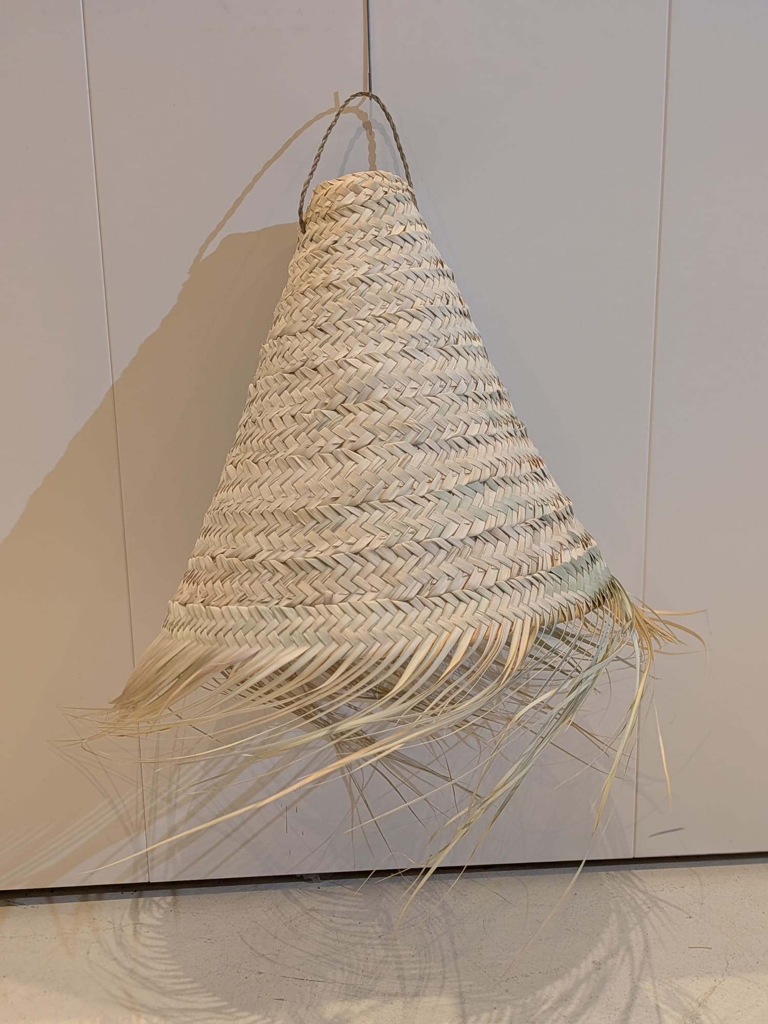 ‘Palmerie’ Medium Palm Leaf Wicker Lampshade - HWLS003