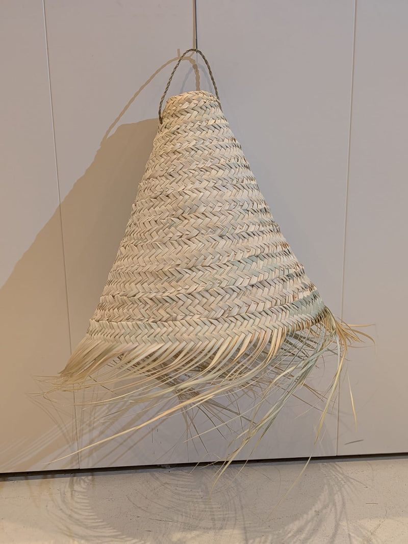 ‘Palmerie’ Medium Palm Leaf Wicker Lampshade - HWLS003