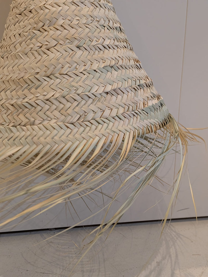 ‘Palmerie’ Medium Palm Leaf Wicker Lampshade - HWLS003