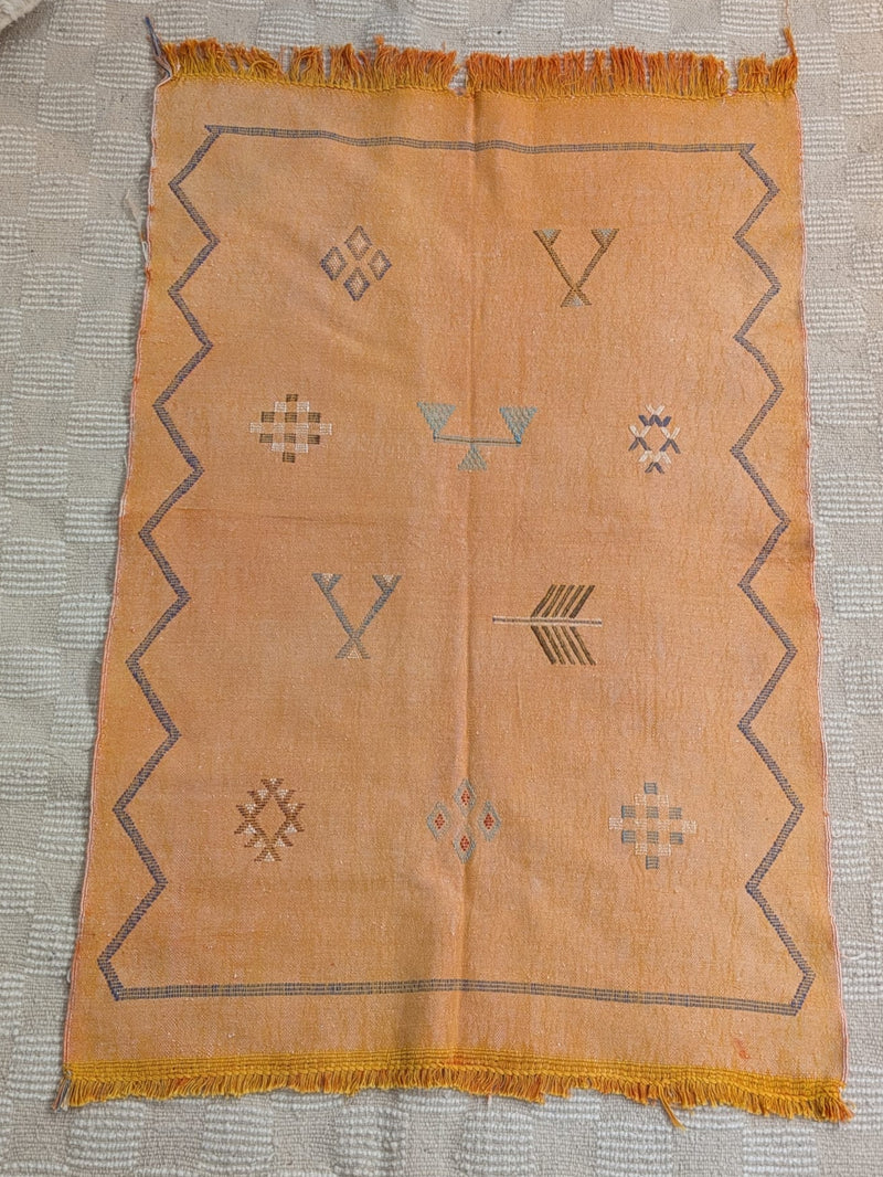 Orange Cactus Silk Rug RUCS007